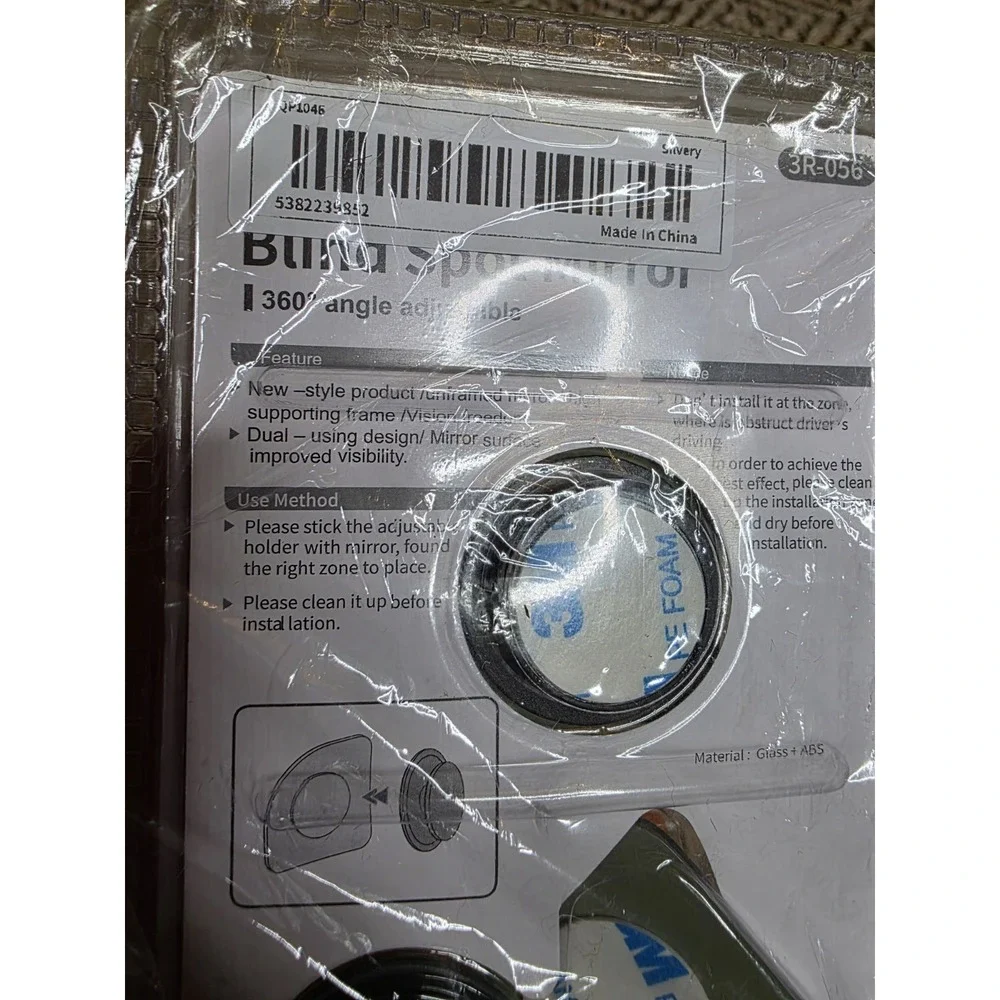 Blind Spot Mirror for Car (2 Pack) - HD Frameless Wide-Angle Convex Mirror for S